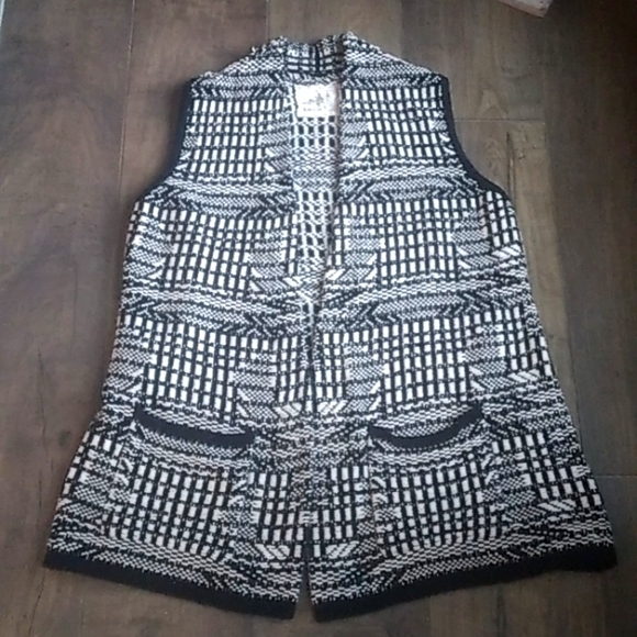 ANGEL OF THE NORTH HAND KNIT COTTON BLEND VEST WOMANS M - Picture 1 of 8